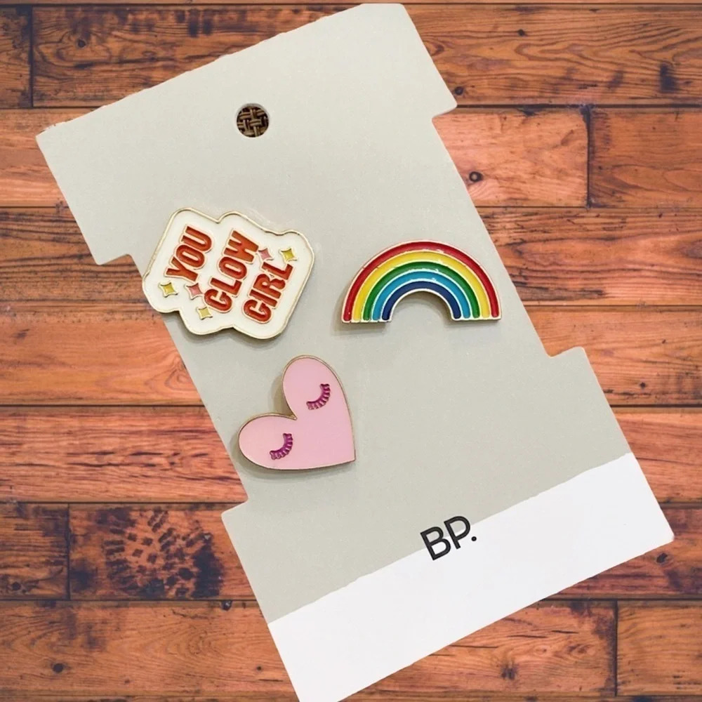 BP Nordstrom Pins Pack of 3 Rainbow Pride LGBTQ